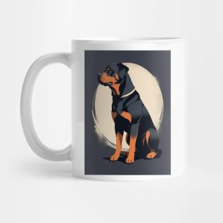 Rottweiler Dog 3 - Japanese Old Vintage Mug